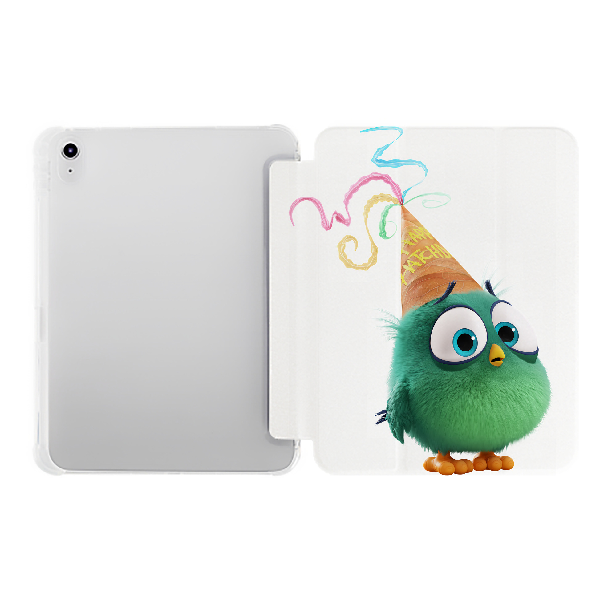 （画像用） Angry Birds アングリーバード IPad ケース ペン収納付き 三つ折りスタンド PUレザー×シリコン 対応機種9.5/10.5/10.9インチ